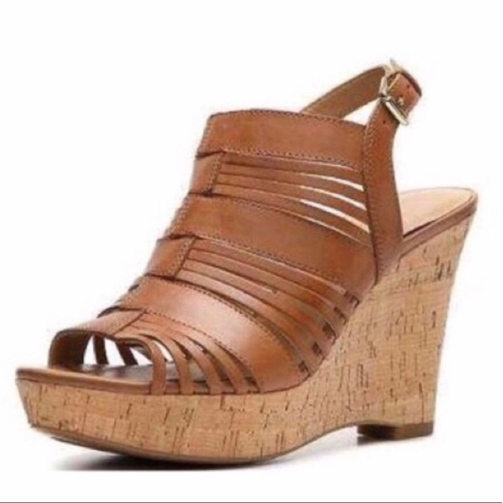Franco Sarto Sharp Tan Wedge